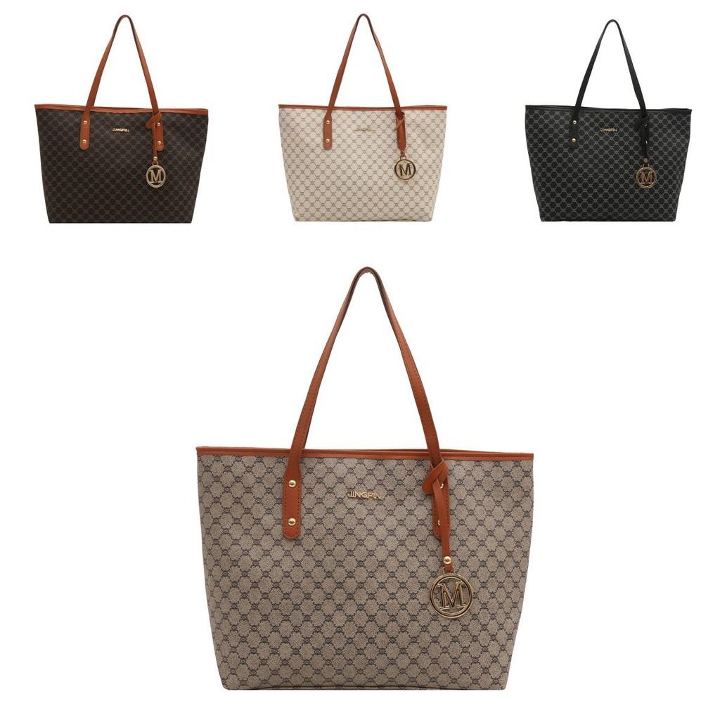 Large Capacity Tote Bag For Women With Pu Material And Checkered Pattern For Daily Use