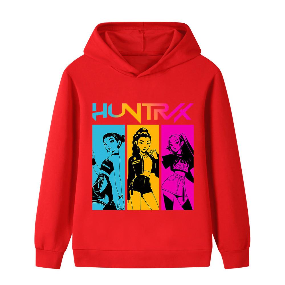 B1203 Kids Boys Girls Kpop Rumi Zoey Mira Print Long Sleeves Hoodie