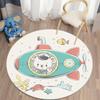 Printed Round Living Room Rug Camping Picnic Mat Non-slip Rug Yoga Mat