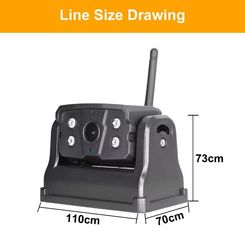 Digitaler kabelloser 7" DVR Quad-Monitor mit Loop-Videoaufzeichnung, solarbetriebene magnetische Rückfahrkameras für Wohnwagen