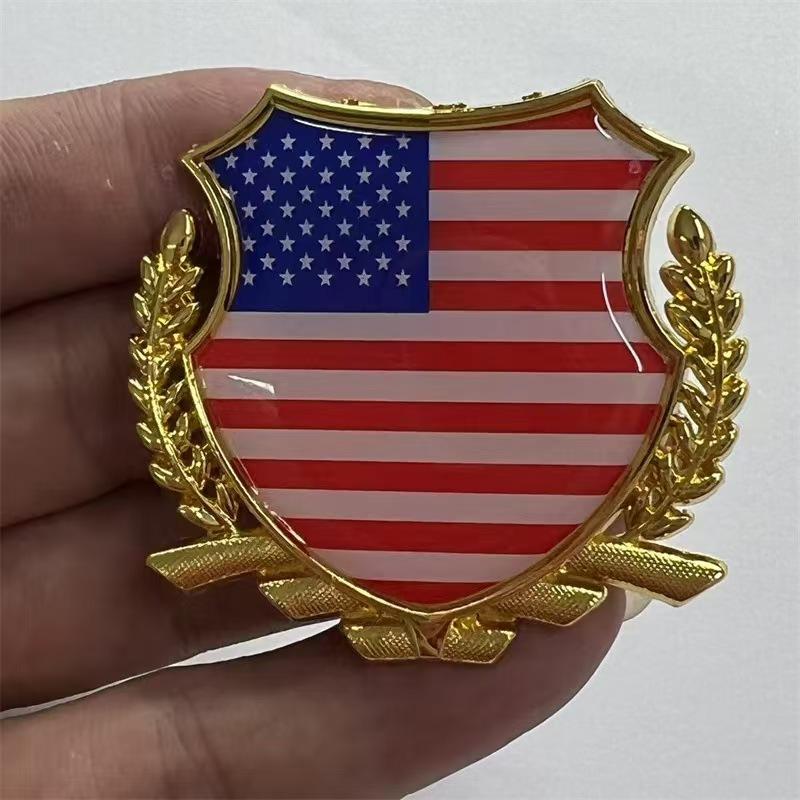 Metalowa Flaga Narodowa Samochodowa Naklejka Samochodowa Chiny Stany Zjednoczone Niemcy Francja Wielka Brytania Włochy Japonia Wietnam Korea Południowa Naklejka z Emblematem Bocznym