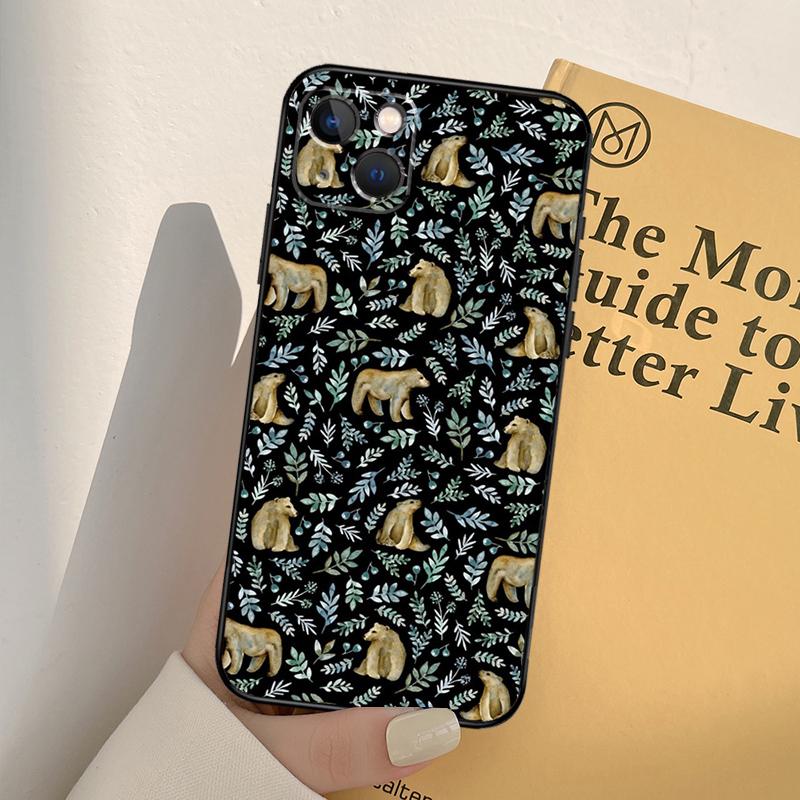 Tigers Leopards Tropical Leaves Phone Case For iPhone 17 16 15 14 13 11 12 Pro Max Mini XR 16e 15 16 Plus 17 Air Full Cover