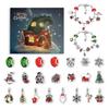 2025 Christmas Advent Calendar Bracelet Set 24 Day Countdown Jewelry Box with Santa Reindeer Tree Charms Surprise Xmas Gift