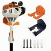Heavy-Duty Lawnmower Hook Wall Mount Garage Storage Organizer