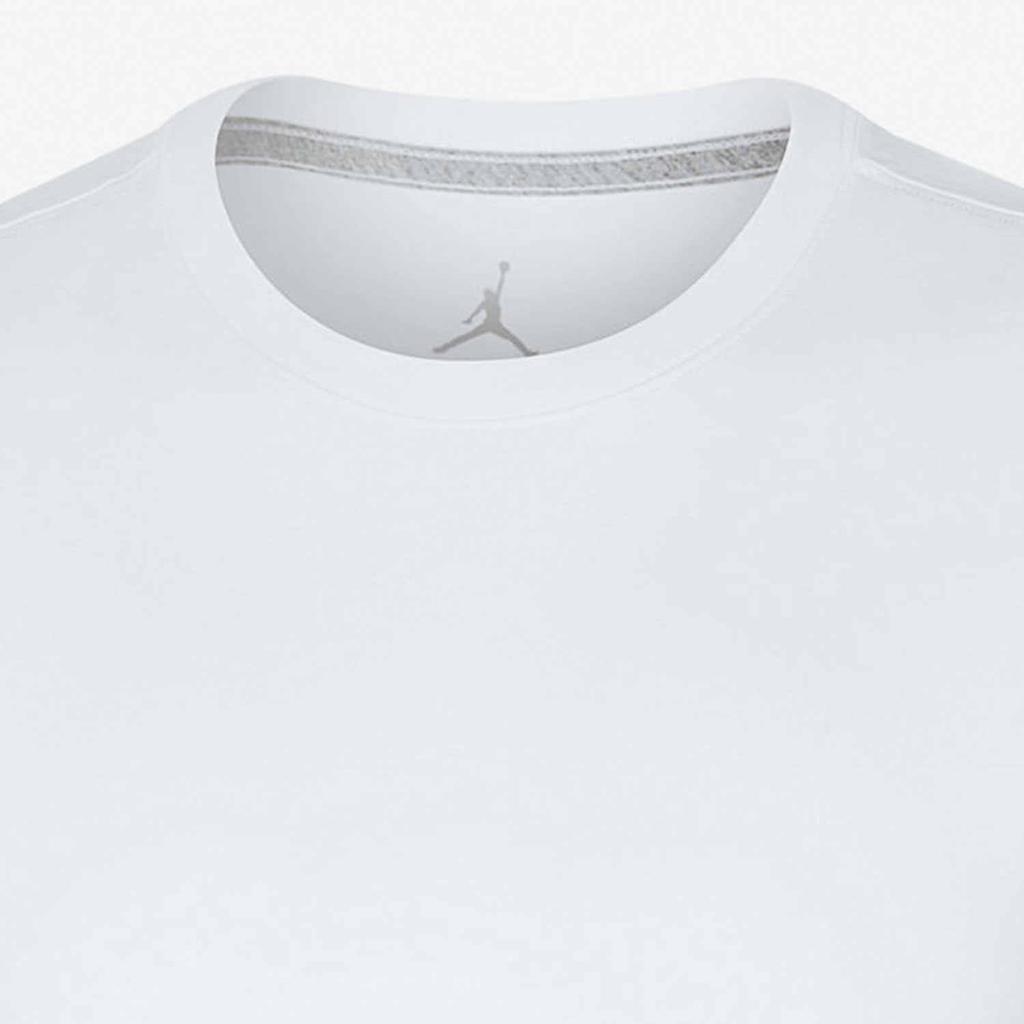 Jordan T Shirts Men's White Crew Neck Moderate Straight Fit CD2607-100