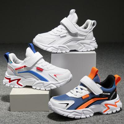 Performance Children's Little White Shoes School Baby Shoes Boys' White Sneakers Medium Older Girls Breathable Daddy Running Shoes