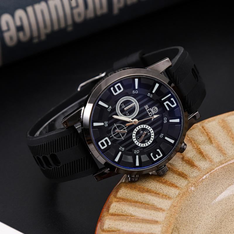 Hochwertige Lässige Herrenuhr, Personalisierte Trend-Quarzuhr, Vielseitige Mode-Herrenuhr mit Silikonarmband