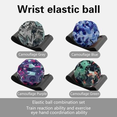 Jump Ball High Bouncing Ball Exercise Leisure Wrist Return Rubber Ball Fun Hand Ball Game Wrist Elastic Ball Outdoor Toy Ball
