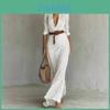 Elegante Polyester Blousejurk Met Ruches Details Voor Kantoor