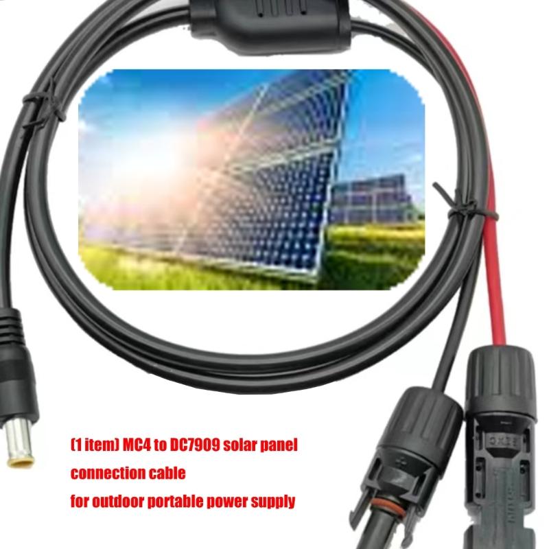 Durability PVC Solar Panel Connectors Cable 4 To DC7909 Cable For Reliable Powerbank Charging In Harsh Environment