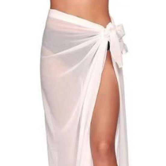 Cover Up Skirt Quick-Drying Beach Wrap Skirt Loose Fit Breathable Anti-UV Swimwear Beachwear Mesh Bikini Cover Up
