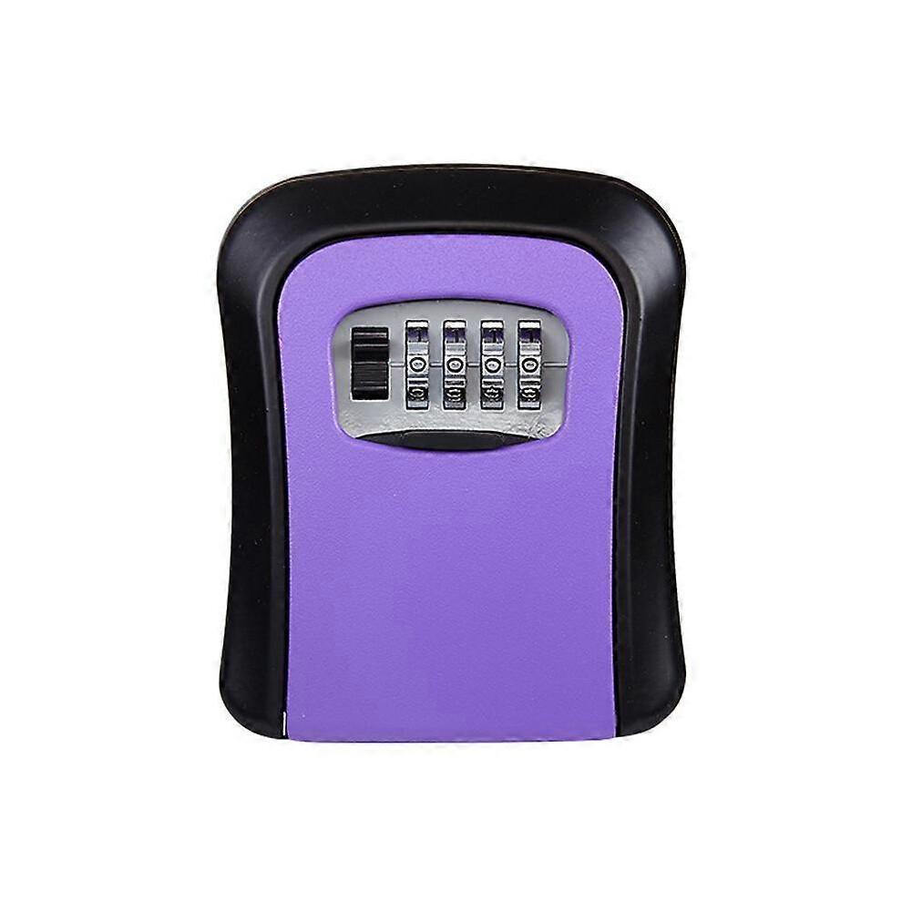 (Purple) Key Lock Box for Outside Wall Mount Combination Lockbox for House Keys - Key Hiders To Hide a Key Outside -Key Safe Storage Lock Box less
