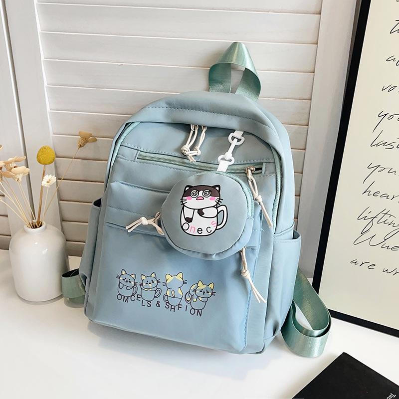 Schoolbag Cute cartoon two-piece set Large capacity backpack School bag Kindergarten backpack Printed cartoon casual canvas backpack