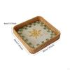 Coș de pâine din ratan, organizator dreptunghiular, tavă decorativă, bol de servire pentru gustări, pentru masă