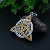 Trendy Viking Sun Tarot Triangle Pendant Titanium Steel Necklace Stainless Steel Jewelry Gift