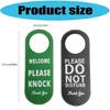 Reuseable PU Leather Double Sided Office Door Sign For Meeting Room Privacy Do Not Disturb Knock Please Hanging Sign