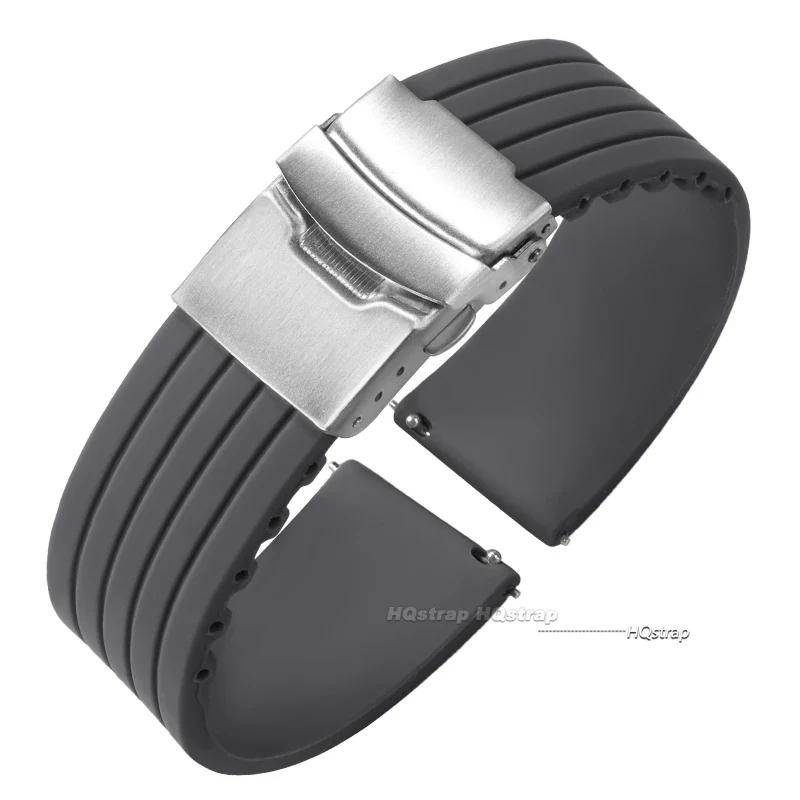 

Silicone Watch Band Quick Release Rubber Watch Strap 18mm 20mm 22mm 24mm Wrist Strap Watches Accessories Replacement Watchband 24mm&no logo