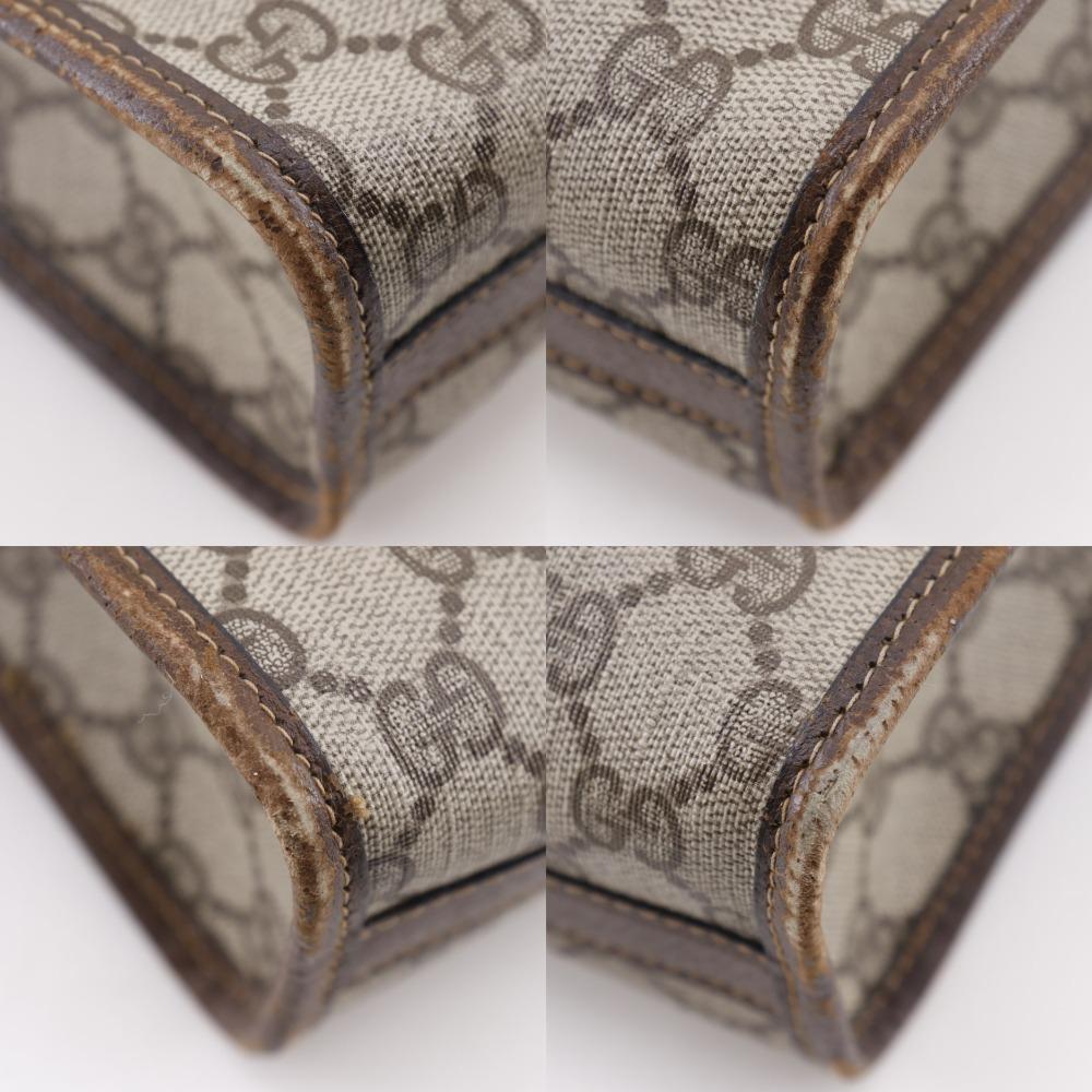 Gucci Old Gucci Handbag 02.4139.58 Sherry Line Interlocking GG Brown PVC Unisex Used