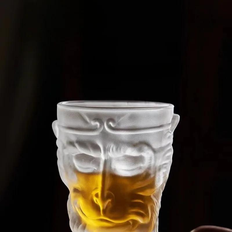 Wukong Glass Crystal Glass Great Holy Ghost Cocktail Cup Cartoon Hand-painted Shot Glass Household Kung Fu Glacier Master Teacup