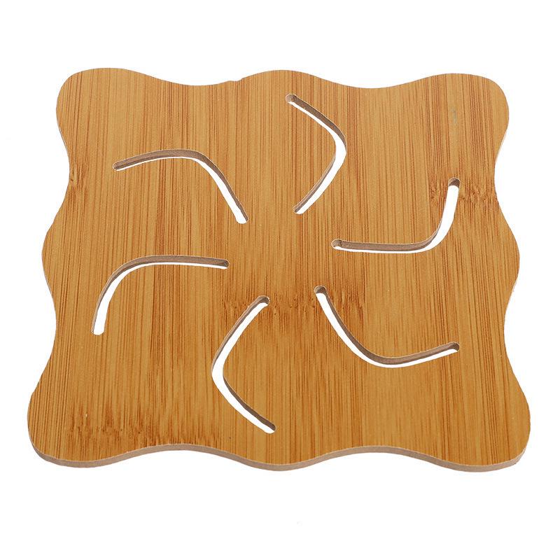 Wooden Cartoon Non-Slip Insulation Mat - Cute Coaster for Pots, Bowls, & Tea