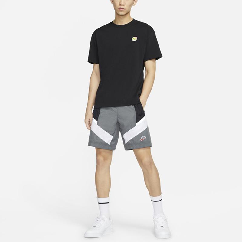 Nike Embroidered Sportswear Short Sleeve Round Neck T-Shirt Men Tops Black DA2389-010