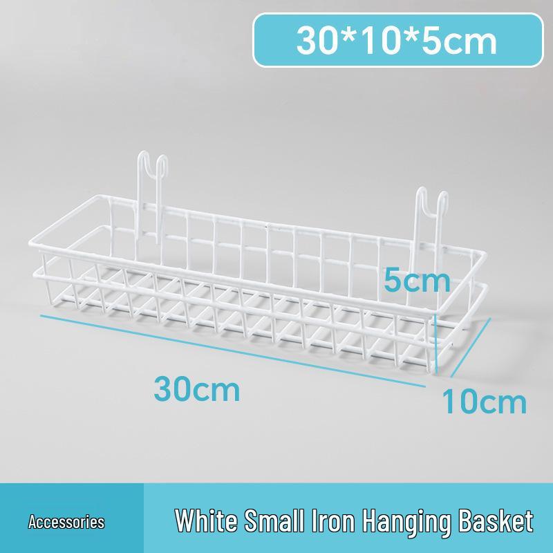 White Wire Mesh Grid Display Rack for Photos & Storage