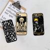 LO93 Witch Divination Tarot Moon Soft Shell Phone Case for iPhone 16 15 14 13 12 Pro Max Plus Mini