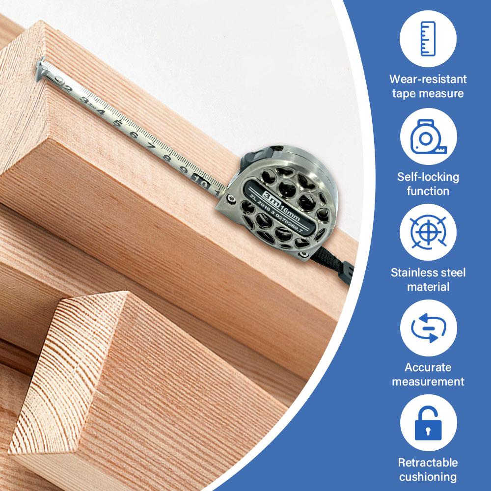 Portable Tape Measure Stainless Steel Waterproof Anti-Rust Corrosions-Resistant High Precision Metric Scale Measuring Tools