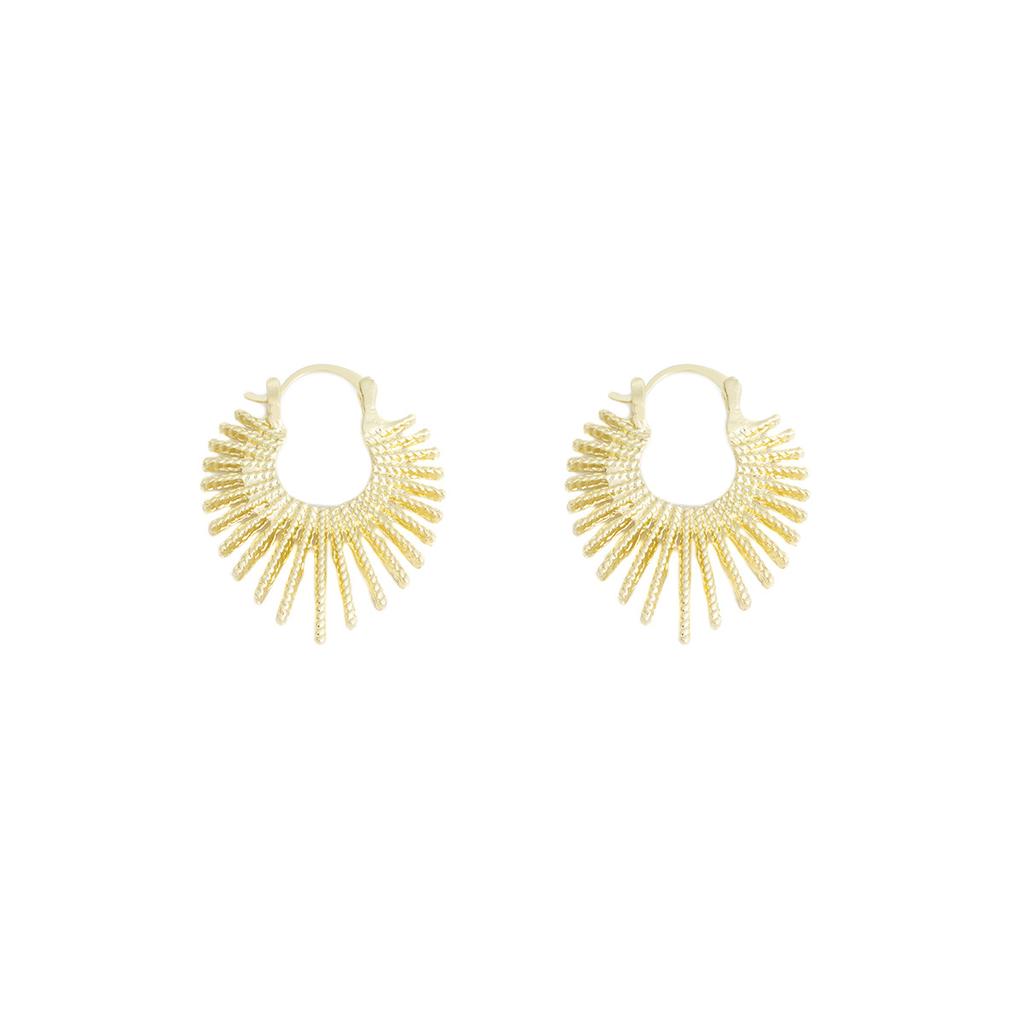 Boucles d'oreilles Texture Feuille pour Femmes Métal Ligne de Vent Sens du Design Anneau Cœur de Pêche Boucle d'Oreille Personnalisée Bijoux