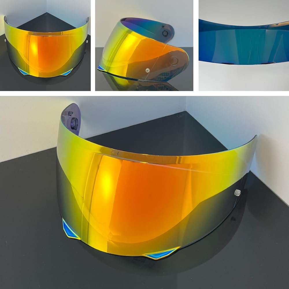 

HJ-33 Helmet Visor for HJC i90 Shield Replacement Uv Protected Faceshield Helmet Accessories (Revo Deep Red-day useonly) Clear-day and Night