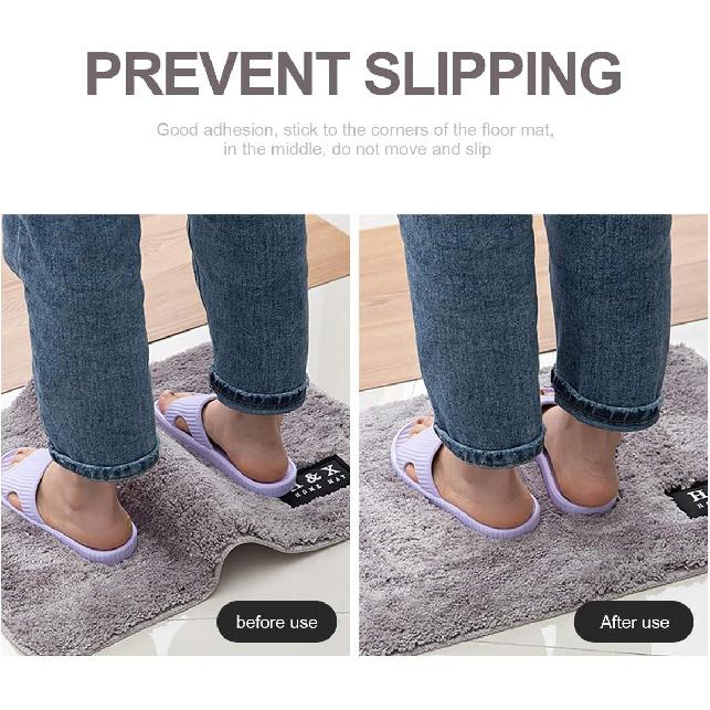 Rug Grippers,Never Curl Rug Grippers Non Slip Reble Carpet Stickers for Area Rugs, Hardwood Floors, Tile Floors, Floor Mats, Keep Your Rug in Place