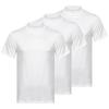 Herren 3-teiliges Mock-Neck Kurzarm-T-Shirt Lässiges einfarbiges Slim-Fit Oberteil Unterhemd Set