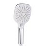 Push Button Adjustable 3 Functions Handheld ABS Plastic Shower Head with Chrome Finish for Hotel Use