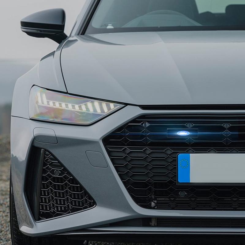 LLB4 Car Decorative Lights LED Front Hood Grille Emblem Badge Decoration For Ford Focus Mustang Mk7 Mk2 Ranger Mk4 Kuga Wolf Party