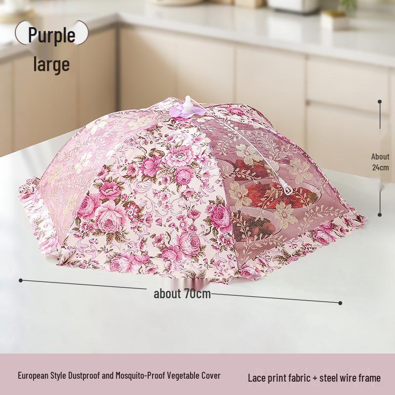 Rectangular Foldable Breathable Mesh Food Cover - Fly-Proof, Dustproof, Thickened for Vegetables