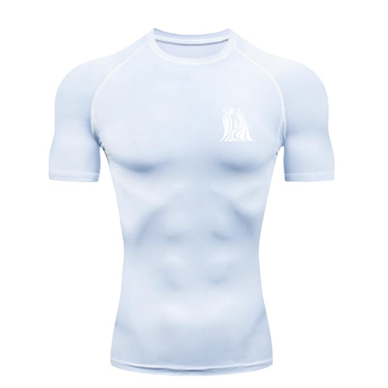 Nativity Scene  Men's Sports T Shirt Training Fitness Gym Jogging Running Compression Shirts Tight Elastic Breathable