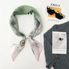 Summer imitation silk satin silk scarf magnetic suction silk scarf lazy silk scarf long necklace decorative thin scarf