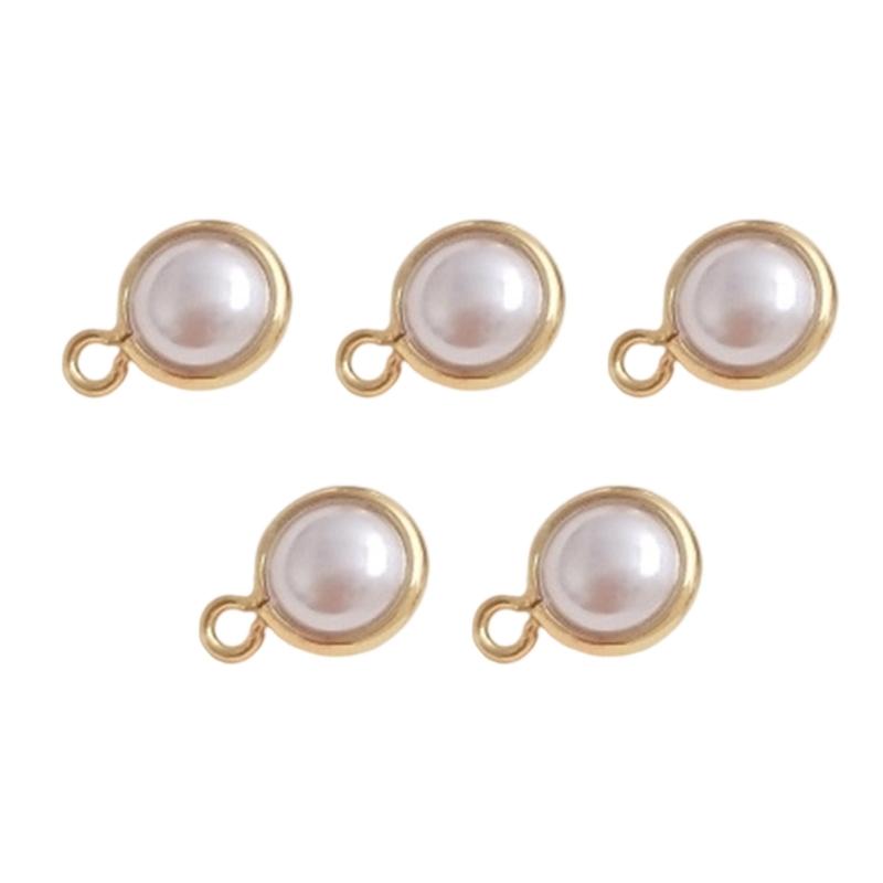 5Pieces Pearls Pendants Jewelry Making Part Fashion Accessory Perfect for Unique Jewelry Making and Craft Accessories