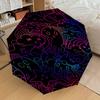 1pc Psychedelic Doodle Art Umbrella with Plastic Handle,Suitable for All Seasons Home Travel Outdoor UmbrellaDD1804