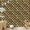 Black and Gold Tropical Gold and Black Pattern Wallpaper 50x1000