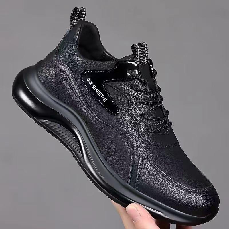 Shoes men's fashion soft soles with student running sneakers New leather casual men's shoes