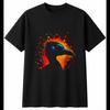 Colourful Cormorant Glowing Bird Mens T-Shirt Black 100% Cotton Nature Printed