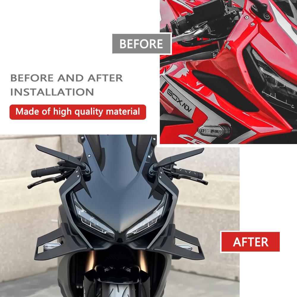 For CBR 650R 2023 Motorcycle Front Deflectors Side Winglet Wind Fin Spoiler Trim Cover Fixed Wing cbr650r 2019-2023