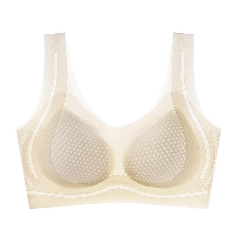 Women Wireless Racerback Lightweight Breathable Seamless Comfort Push Up Bra