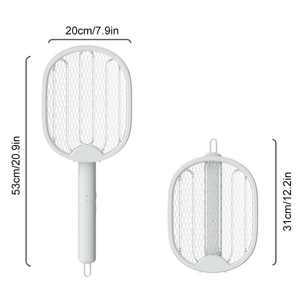 Sammenleggbar elektrisk myggdreper Fluesmekkerfelle USB oppladbar myggracket Insektdreper med UV-lys Bug Zapper 3000V