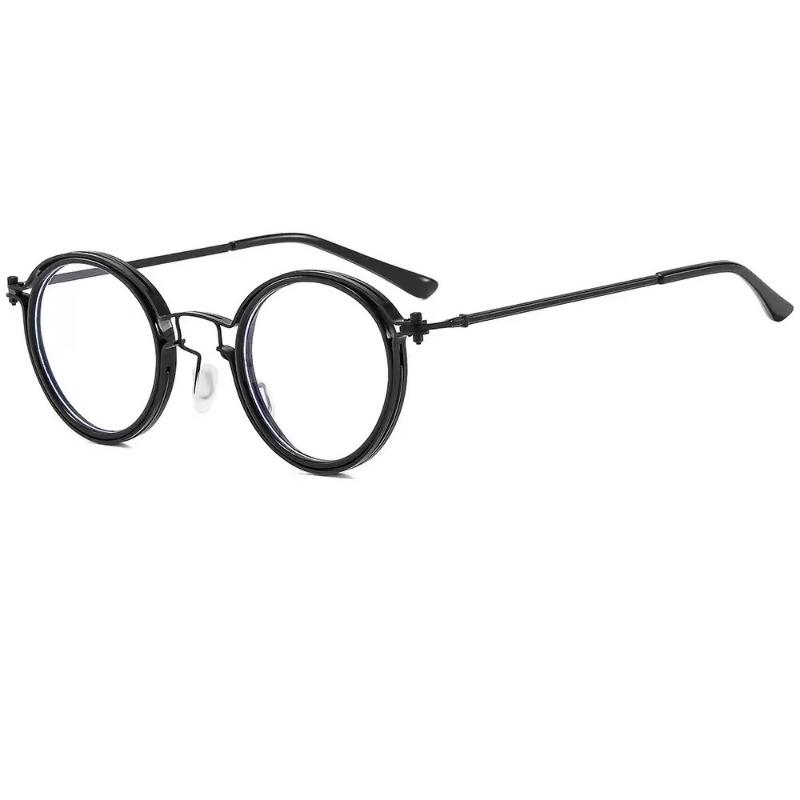 Vintage Round Frame Sunglasses Women's Luxury Metal Frame Eyeglasses Men's Business Style Fishing Cycling Driving Sun Glasses