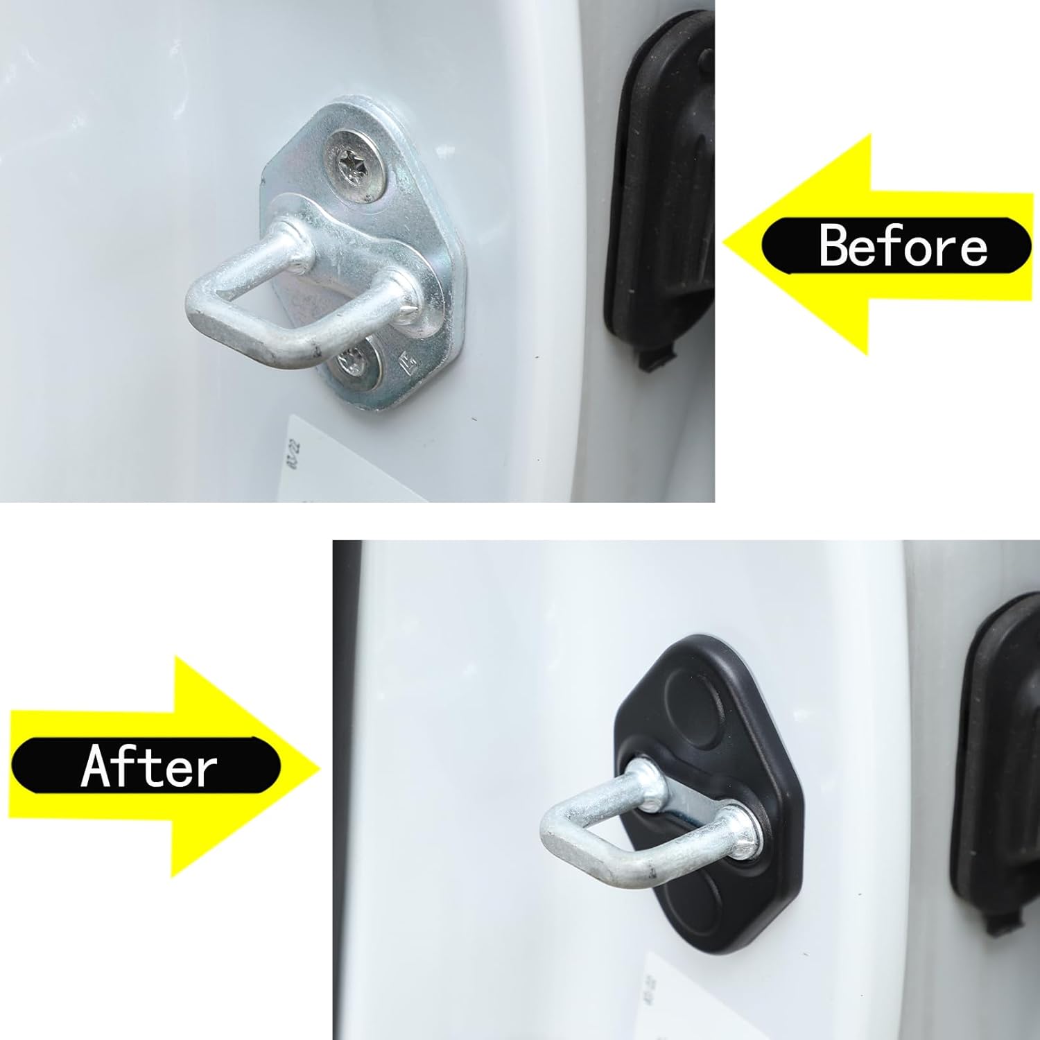 

LLKUANG Car Door Lock Latches Cover Protector Compatible with Toyota Tundra 2022 2023 2024 Accessories ABS Car Door Lock Decorations