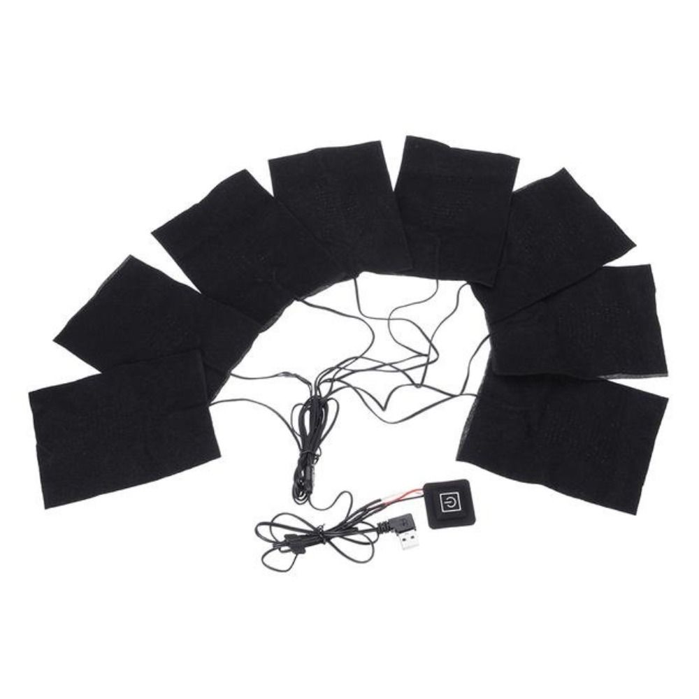 3 Levels Electric Cloth 1 To 8 Waterproof Heating Vest Pads Fold-proof USB Heating Outdoor Heating Pads