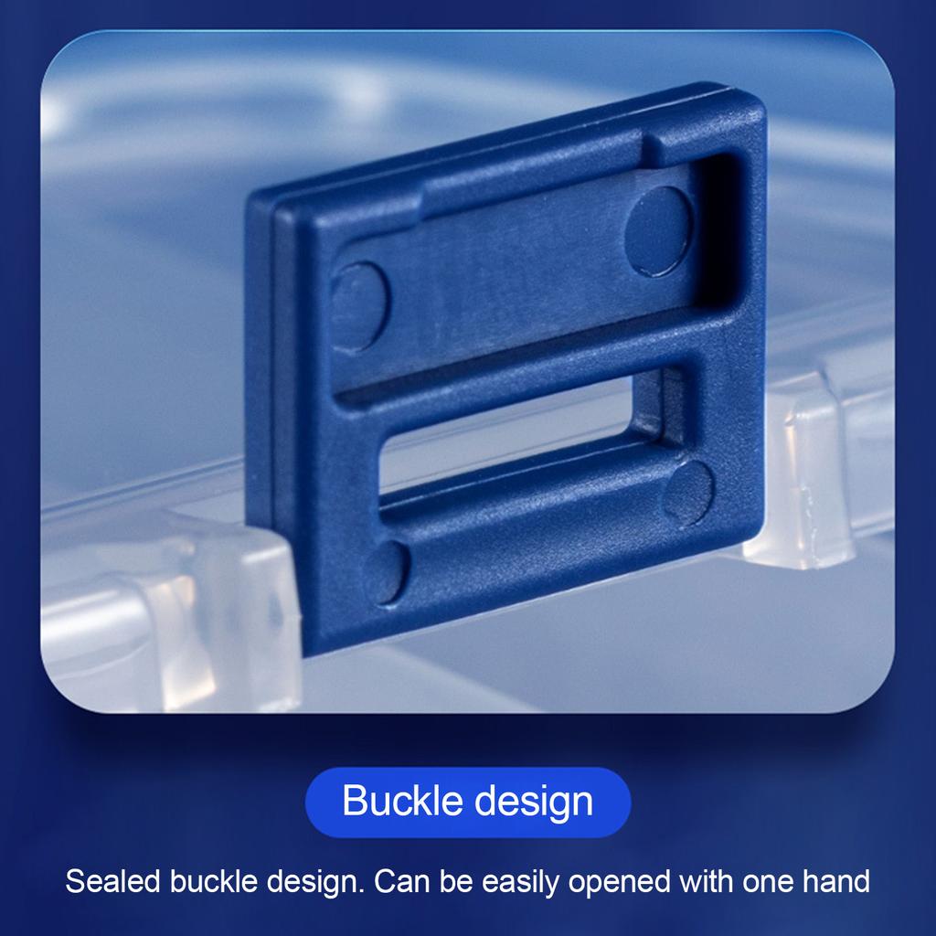 5 Grids Organizer Box Clear Visible Plastic Accessory Compartment Box Case for Jewelry Bead Storage