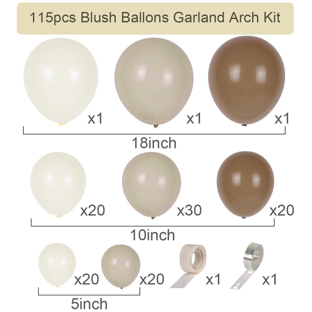 Sand White Balloon Garland Arch Kit Happy Birthday Party Decoration Kids Baby Shower Globos Wedding Birthday Party Latex Ballons